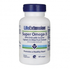 LIFE EXTENSION SUPER OMEGA-3 EPA/DHA 60 ΜΑΛΑΚΕΣ ΚΑΨΟΥΛΕΣ 