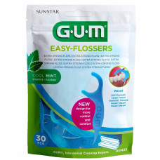 GUM Easy-Flossers Μπλε χρώμα 30τμχ