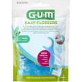 GUM Easy-Flossers Οδοντικό Νήμα με Γεύση Μέντα και Λαβή Blue 50τμχ
