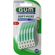GUM Soft-Picks Μεσοδόντιες Οδοντογλυφίδες Πράσινες 30τμχ