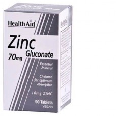 HEALTH AID ZINC GLUCONATE 70MG 90vetabs