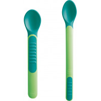  Mam Heat Sensitive Spoons & Cover Πράσινα 2τμχ, 6m+ 