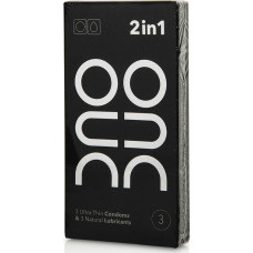 Duo Προφυλακτικά 2 in 1 Ultra Thin & Natural Lubricants Λεπτά 6τμχ