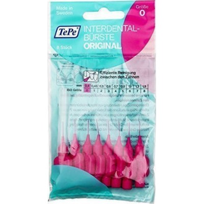 TePe No0 0.4mm :Inter dental Brushes Fuchsia 8 pieces